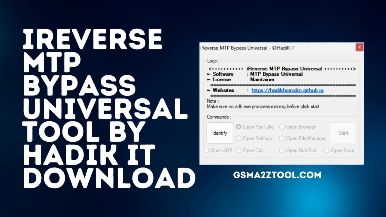 Ireverse mtp bypass universal – @hadik it tool free download