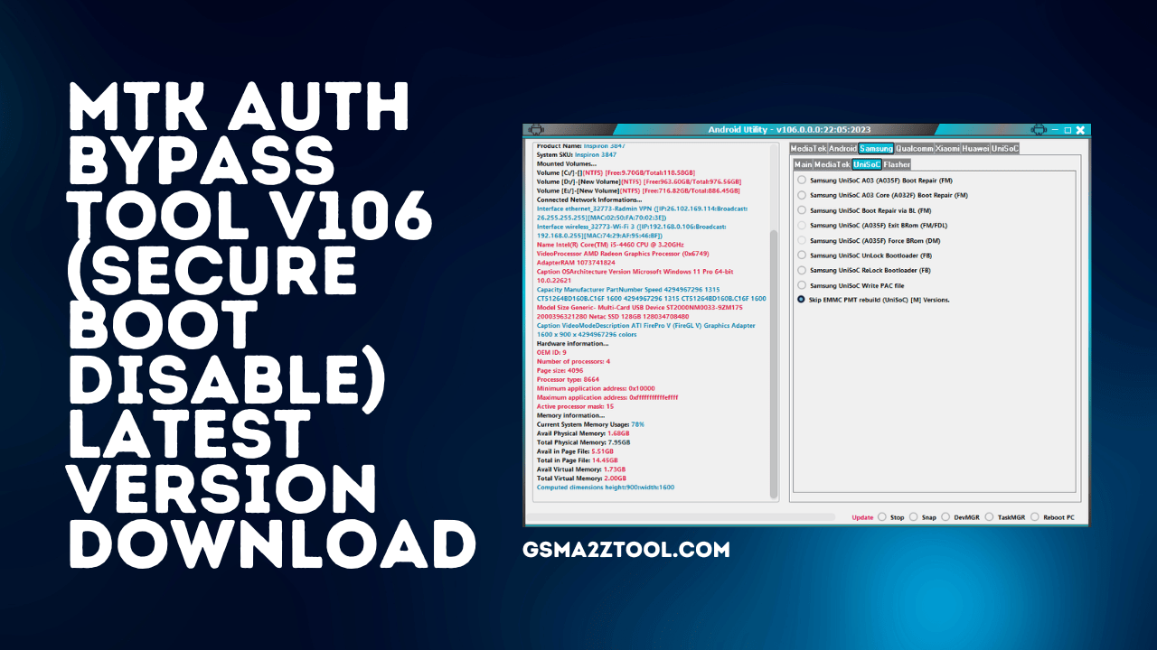 Mtk auth bypass tool v106 (mtk meta mode utility) tool download Mtk auth bypass tool v106 (mtk meta mode utility) tool download