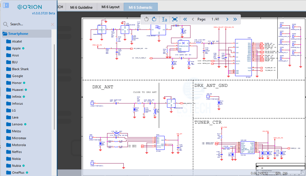 Orion schematics tool