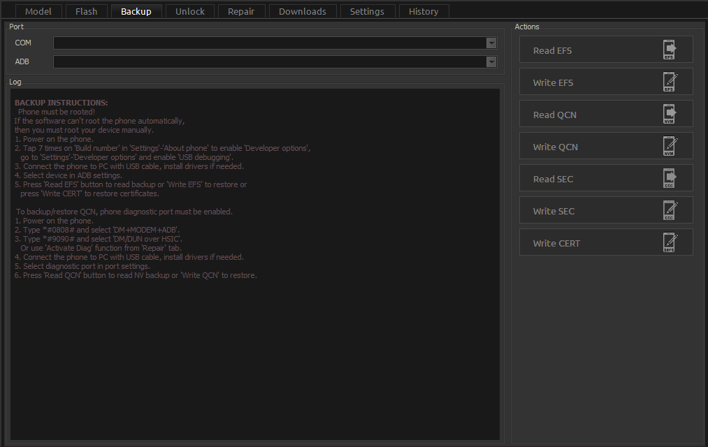 Samsung tool pro interface for mobile unlocking and flashing software