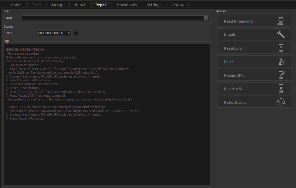 Z3x samsung pro tool interface for samsung device flashing and unlocking