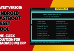 Android fastboot reset tool interface showing options to remove pattern lock and bypass xiaomi frp.