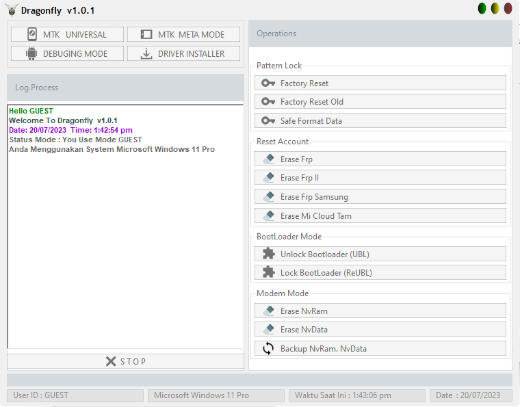 Dragonfly tool Dragonfly tool