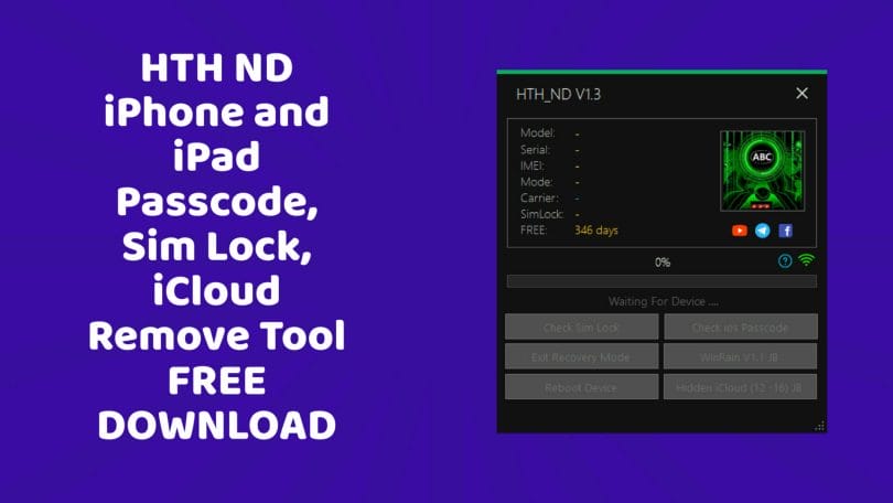 HTH ND Ramdisk Tool V1.9 iPhone And iPad iCloud Remove Tool Download