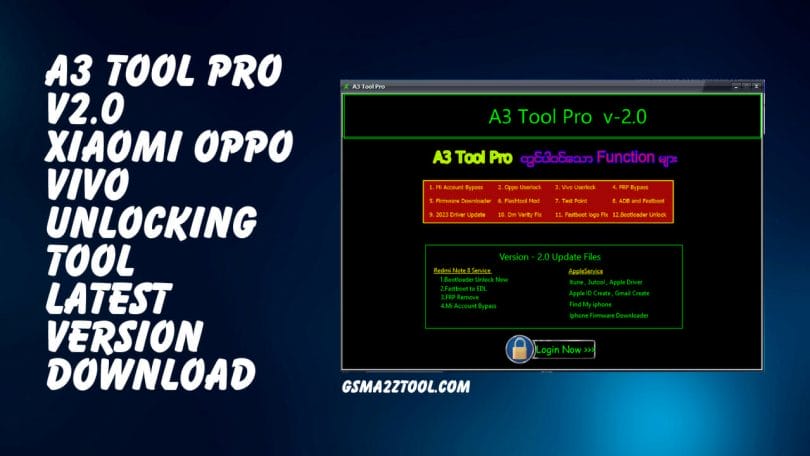 A3 Tool Pro V2.0 Xiaomi Oppo Vivo Unlocking Tool Free Download