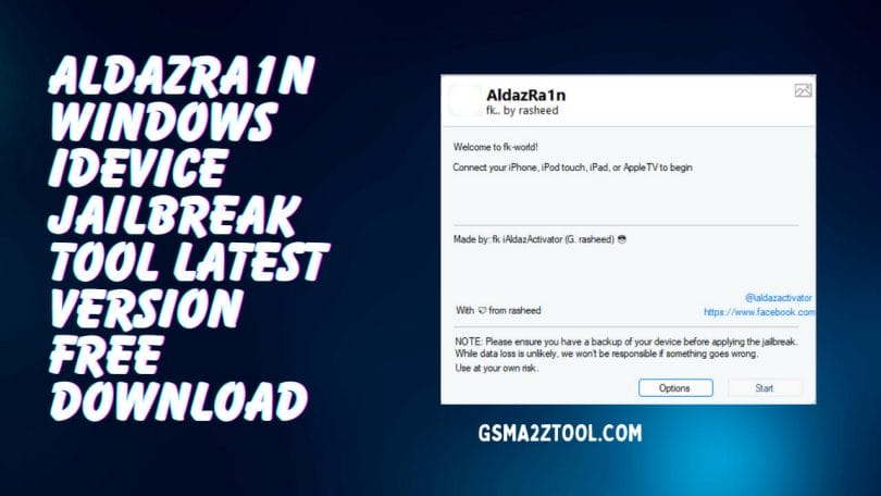 AldazRa1n Windows iDevice Jailbreak Tool Free Download