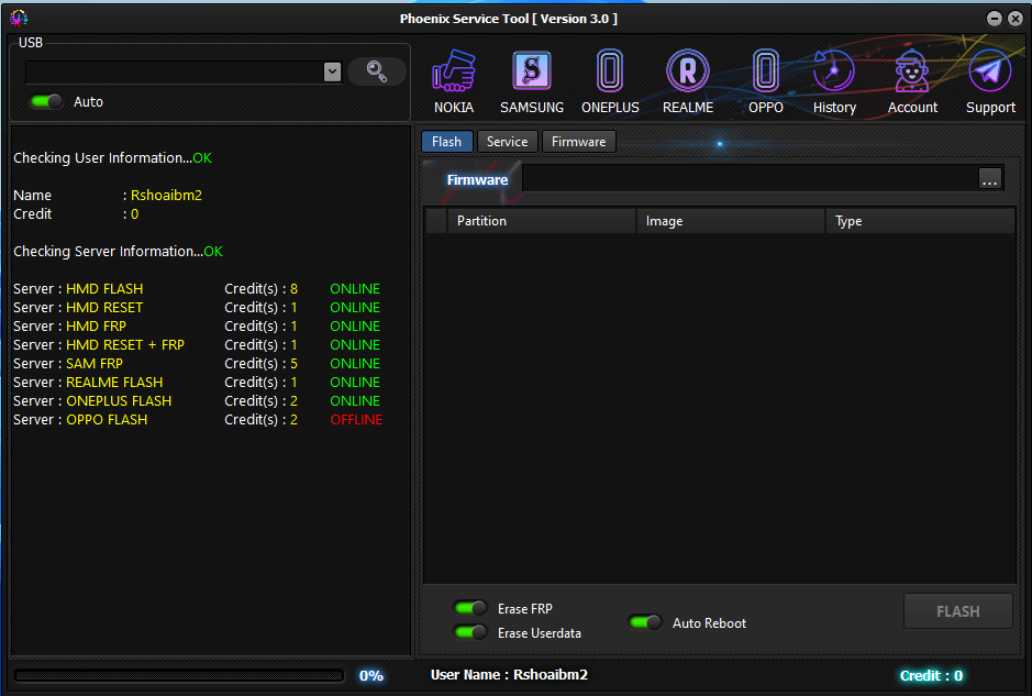 Phoenix service tool