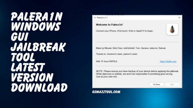 Palera1n 1.1 Windows GUI Jailbreak Tool Free Download
