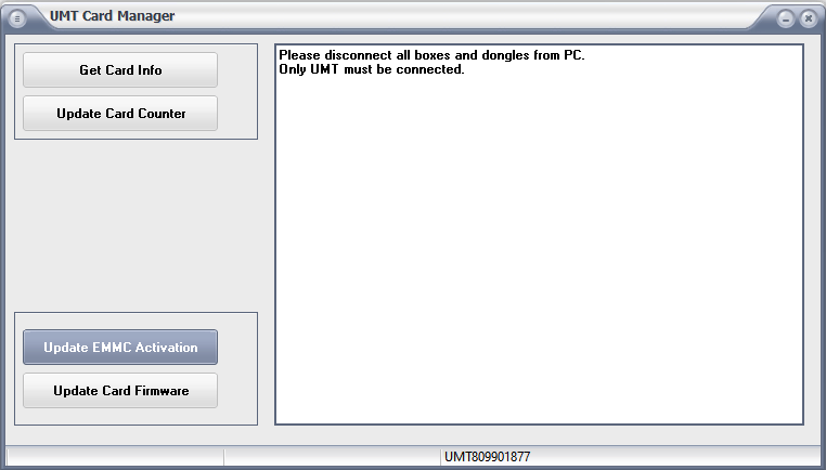Umt card manager tool