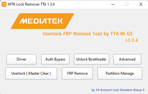 Mtk lock remover tta