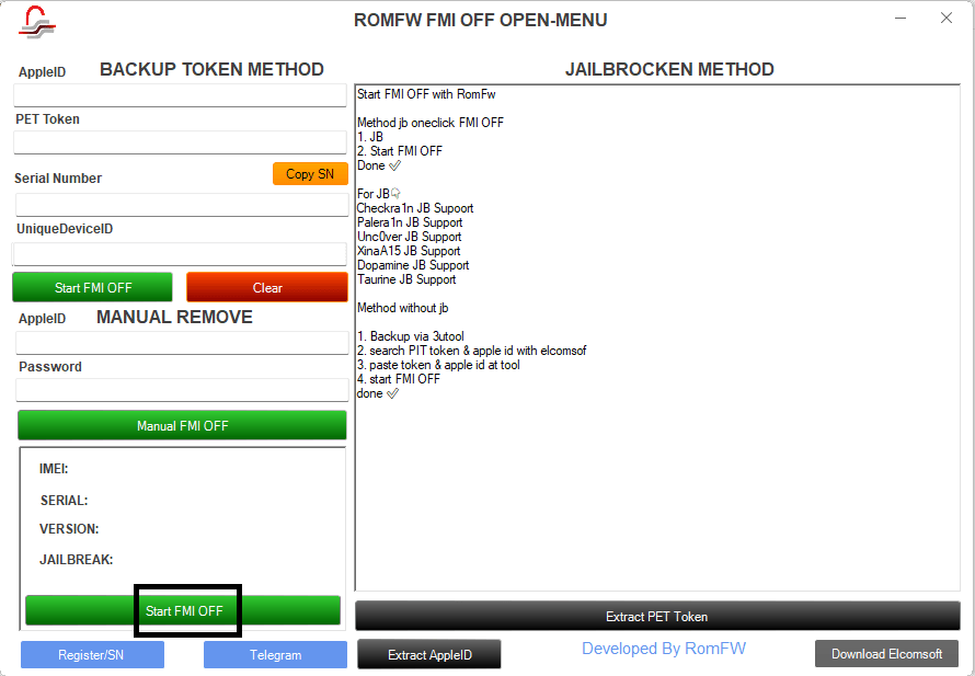 Romfw fmi off open-menu tool Romfw fmi off open-menu tool latest free download