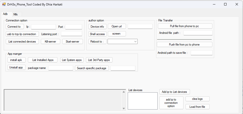 DrH3x Phone Tool Coded By Dhia Harkati