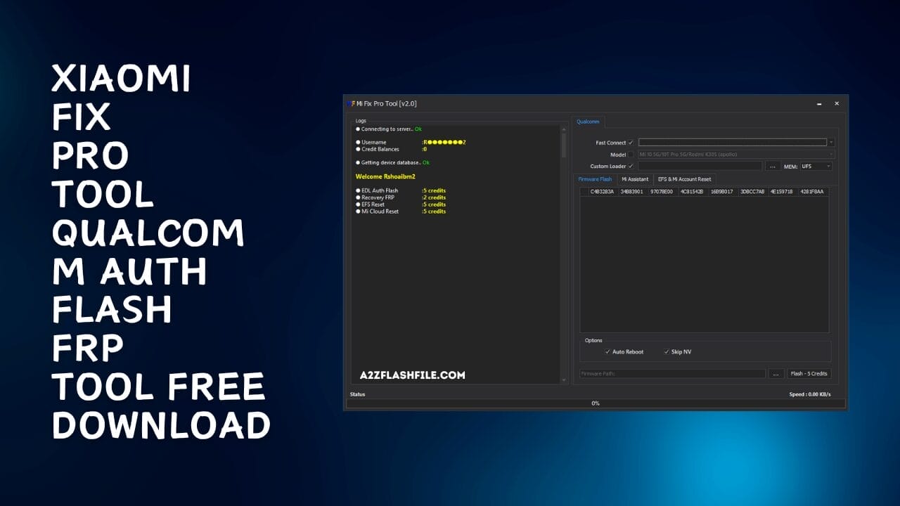 Mi Fix Pro Tool V2.0 Qualcomm Auth Flash & FRP Tool Free Download