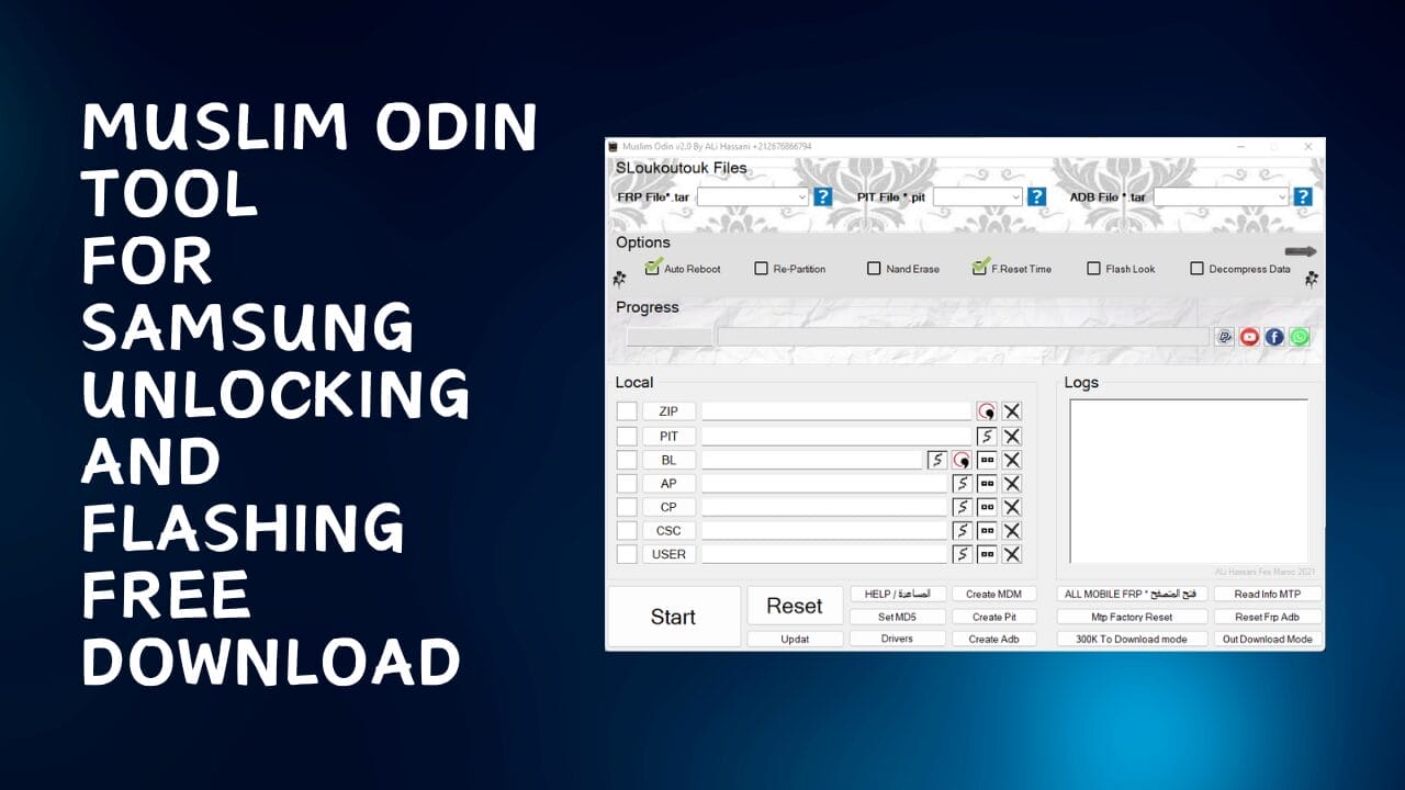 Muslim odin tool v3. 0 for samsung frp bypass and flashing free download