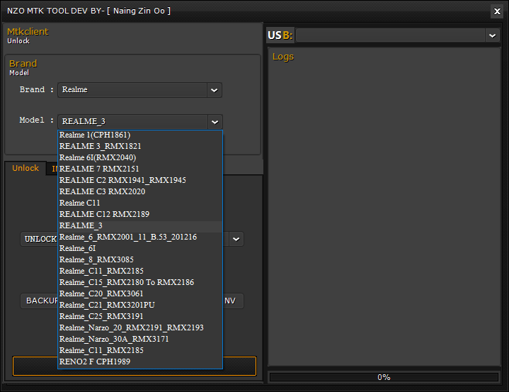 Nzo mtk tool mobile unlocking all-in-one solution 3 Realme smartphones supported by nzo mtk tool – realme 1, realme 3, realme 6, realme 7, realme c11, c20, c25, narzo 20, narzo 30a