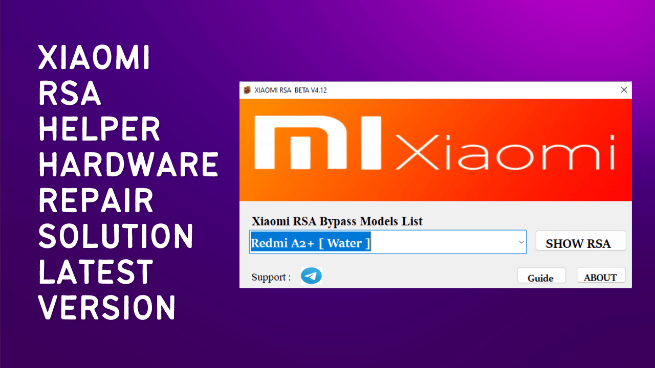Xiaomi rsa helper hardware repair solution Xiaomi rsa helper hardware repair solution