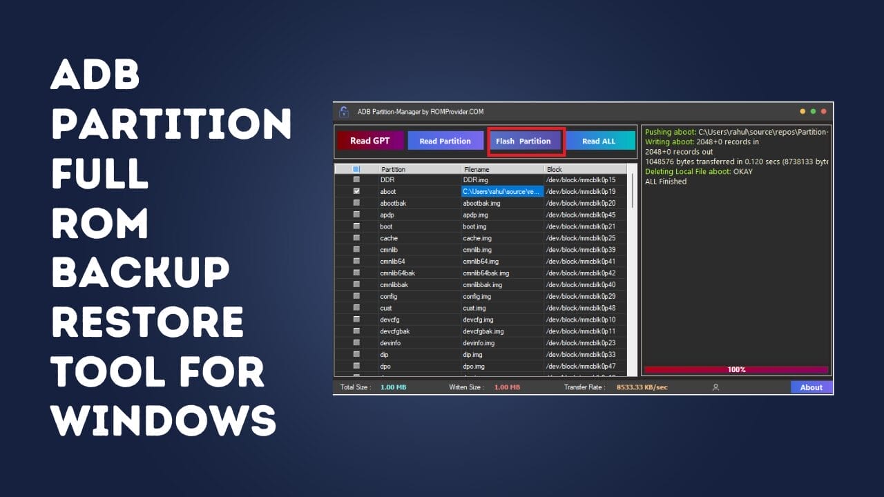 Adb partition- full rom backup restore tool for windows