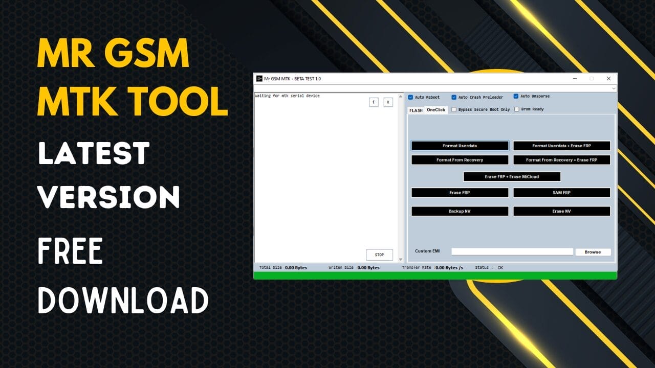 MR GSM MTK Tool Beta 1.0 - Latest Tool 2024 Free Download