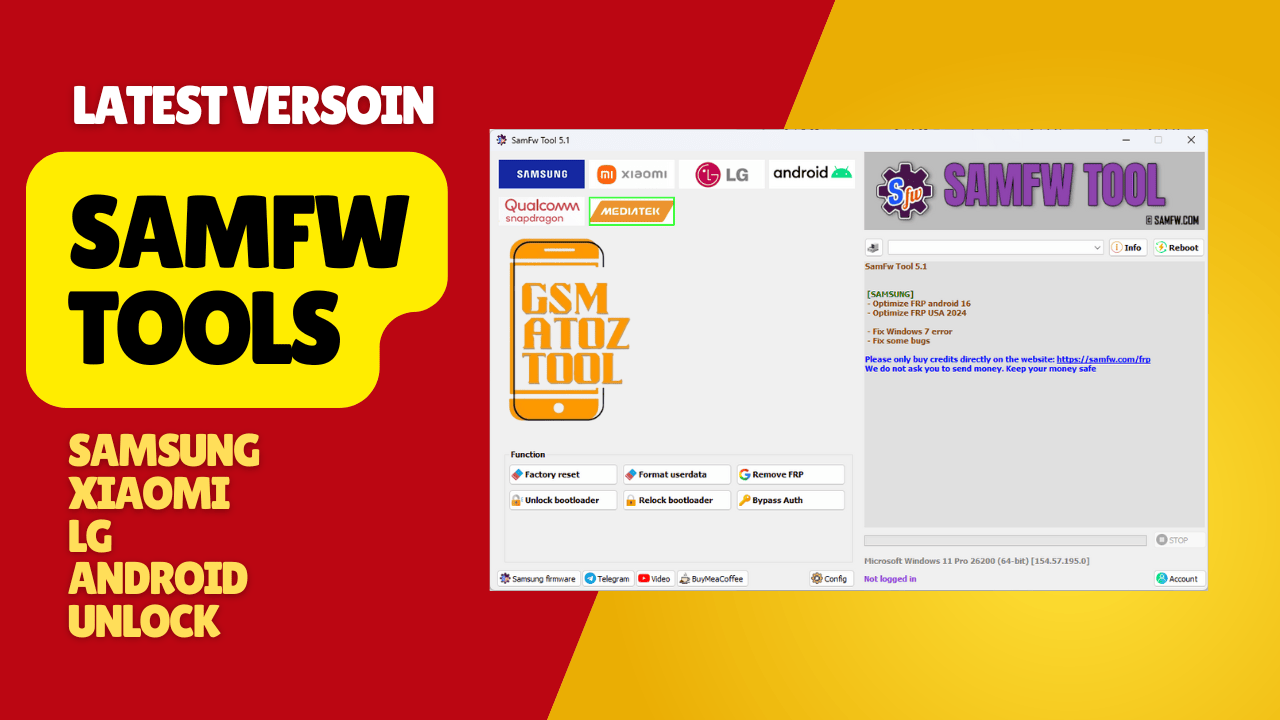 Samfw tools 5. 1 samsung xiaomi lg android unlock tool download 1 Samfw tools interface showing samsung xiaomi lg and android frp and unlock features