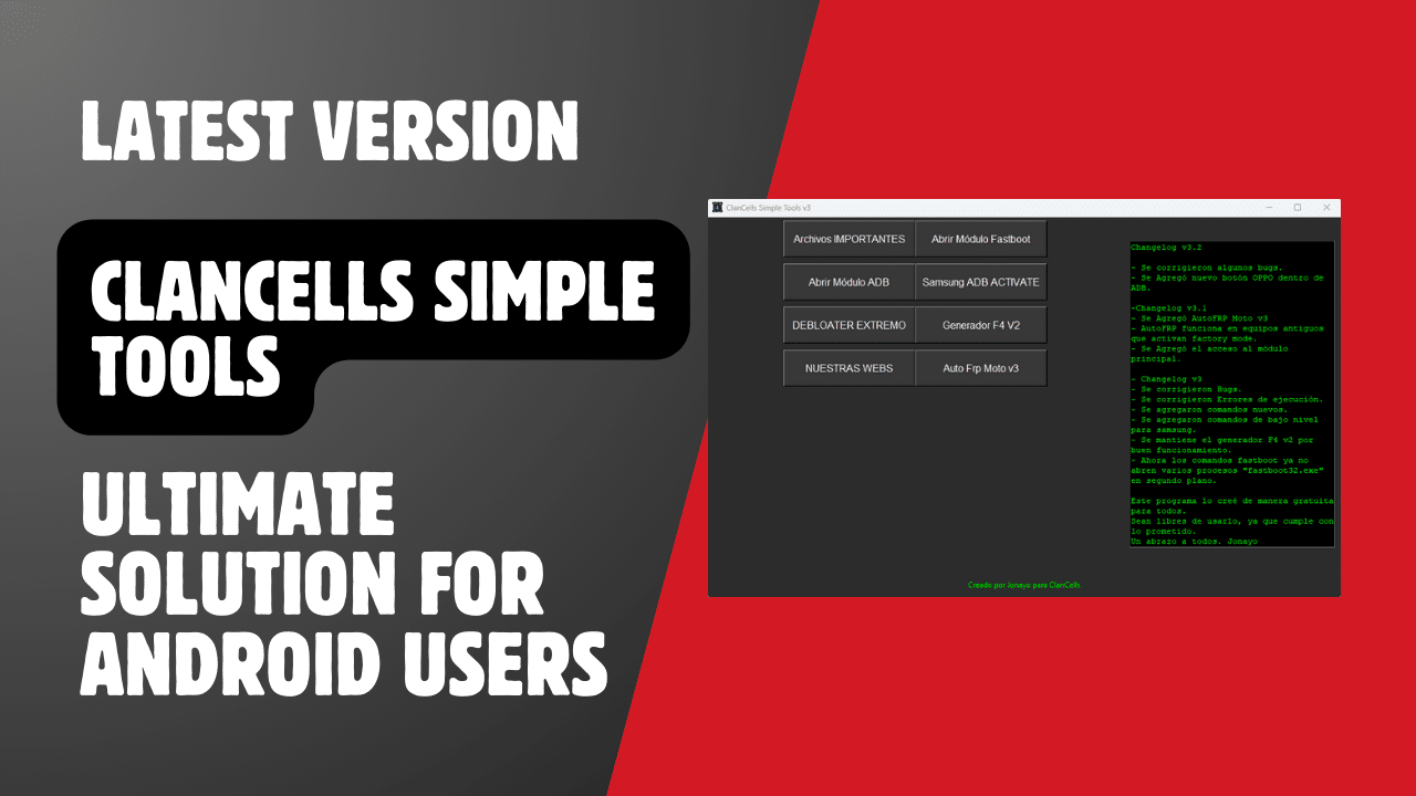 Clancells simple tools v3. 2 ultimate solution for android users