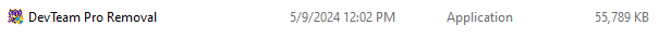 Devteam pro removal