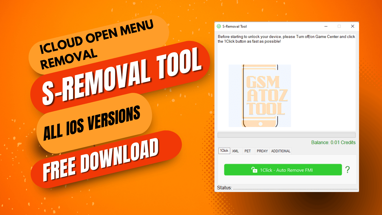 S-removal tool icloud open menu removal