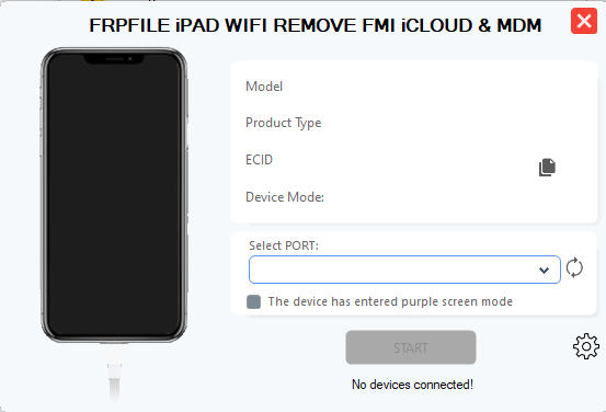 FRPFILE iPad WiFi Remove FMI iCloud & MDM