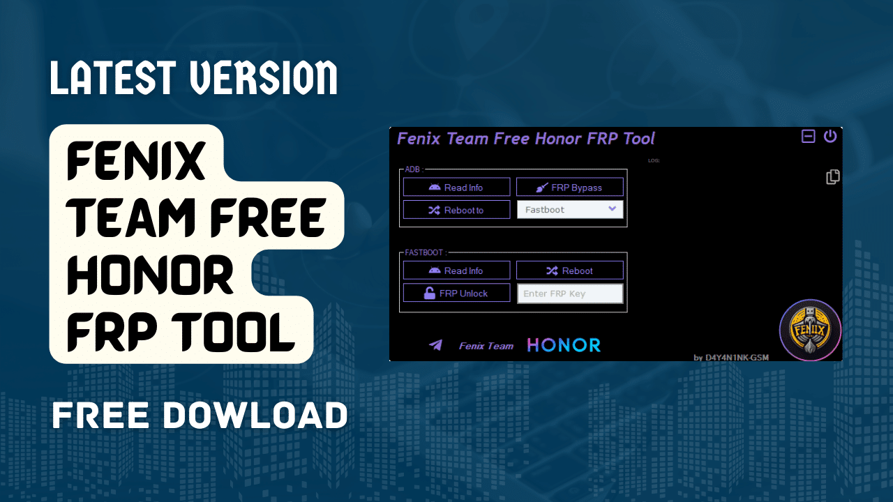 Fenix team free honor frp tool honor frp unlock key latest version