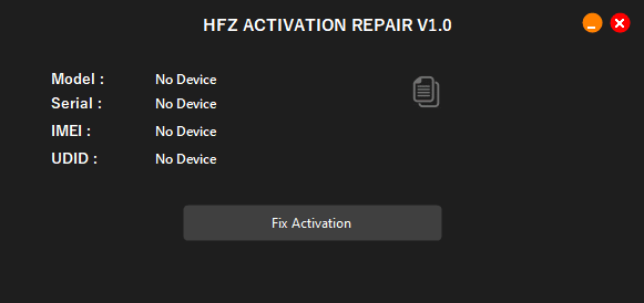 Hfz activation repair tool Hfz activation repair tool