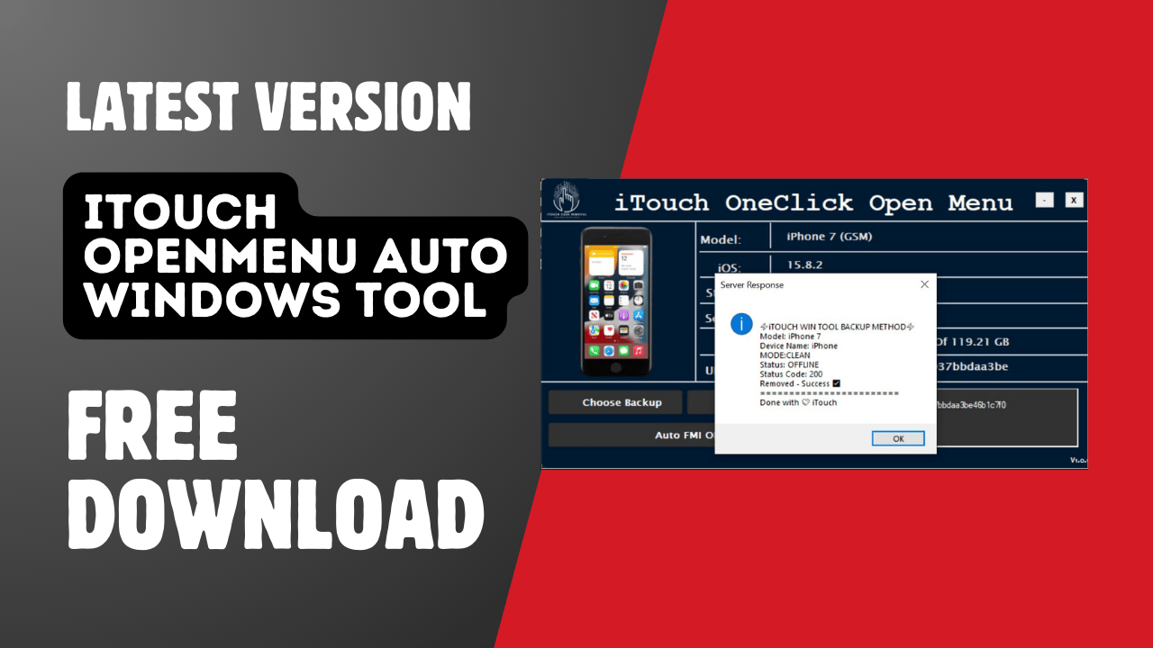 Itouch oneclick open menu tool