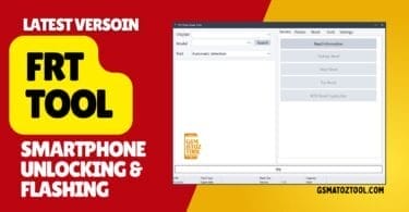 Frt tool interface showing service tab flasher tab and tools tab options for android flashing frp reset and firmware extraction on mtk and qualcomm phones