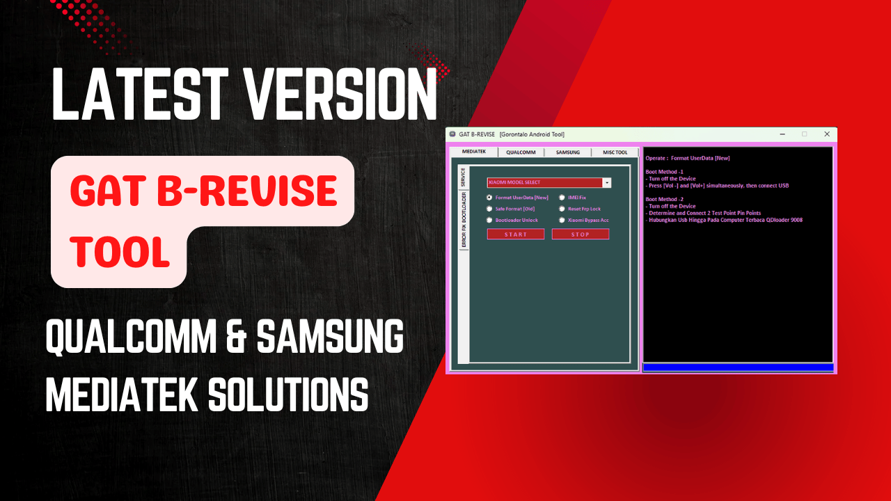 Gat b-revise tool all in one tools userlock remove and unlock frp