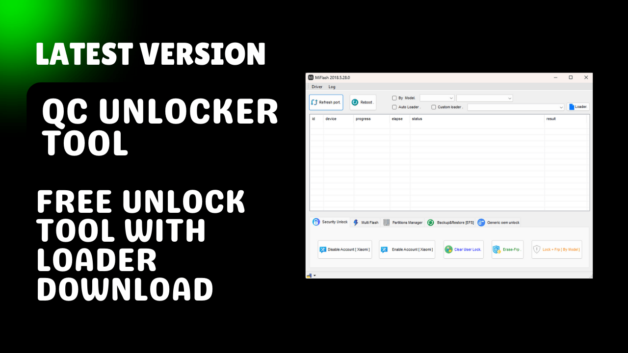 Qc unlocker tool download format erase frp easy tool