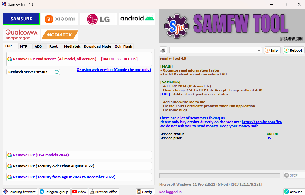 Samfw frp tool Samfw frp tool