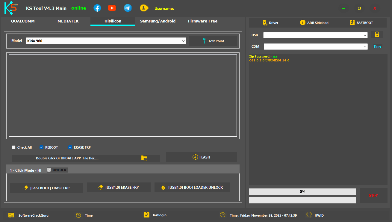 Ks tool v4. 3 unlocking and flashing tool for smart phones 4 Ks tool 4. 3 free download with login for qualcomm mtk hisilicon and samsung flashing