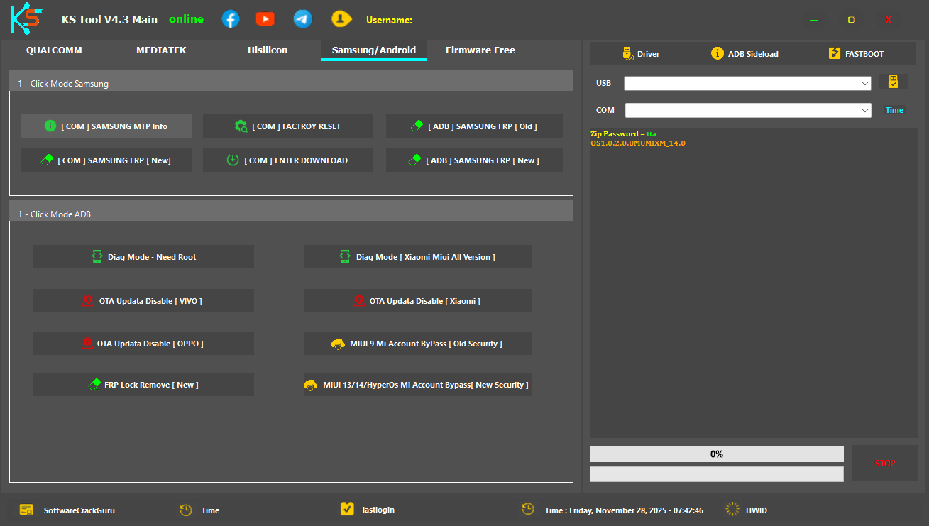 Ks tool v4. 3 unlocking and flashing tool for smart phones 5 Ks tool samsung frp reset and flashing features interface