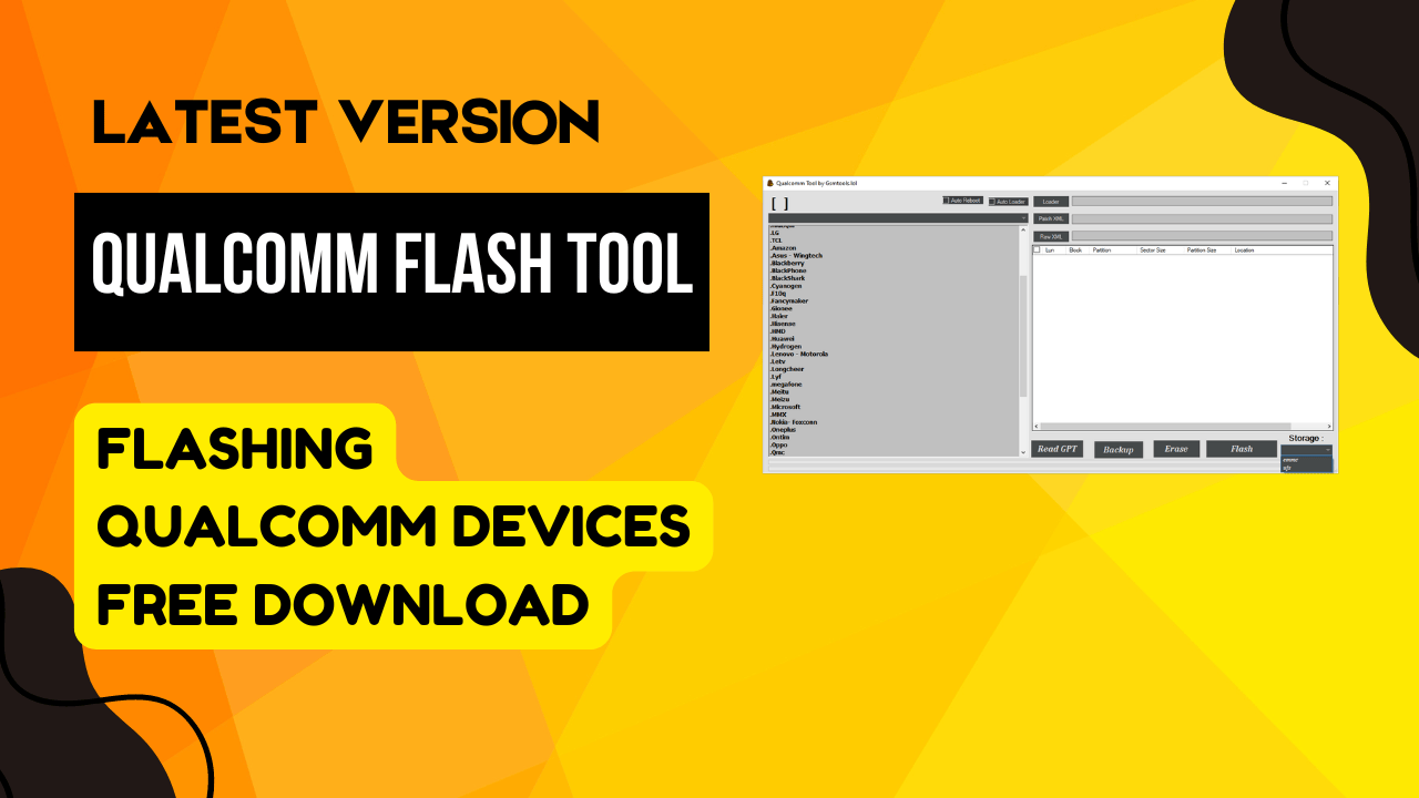 Qualcomm flash tool flash/ backup/ and unlock qualcomm devices