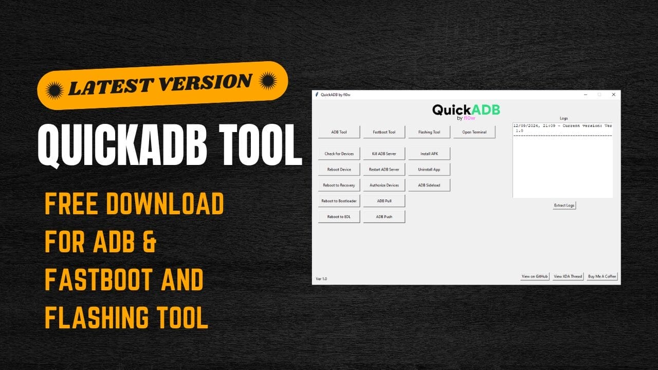 Quickadb tool latest adb & fastboot abd flashing tool free version