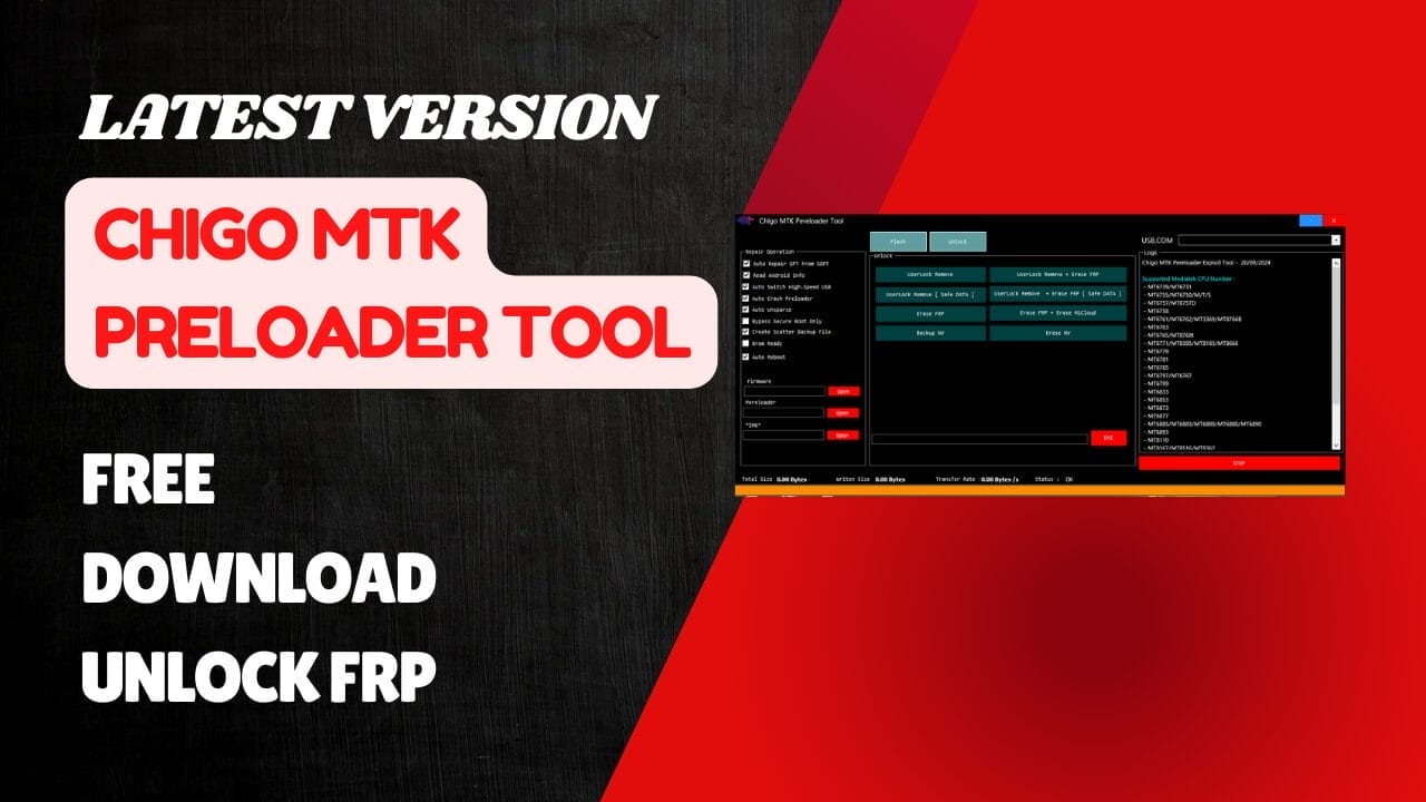 Chigo mtk preloader tool free download & unlock frp