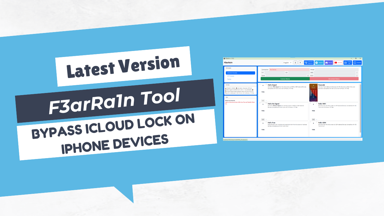 F3arra1n tool icloud bypass latest version