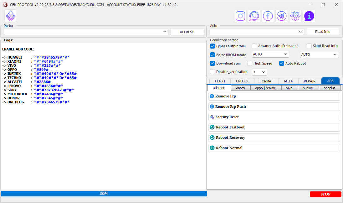 Genpro tool all in one options - frp removal factory reset reboot and xiaomi features Genpro tool all in one options - frp removal factory reset reboot and xiaomi features