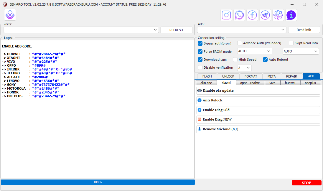 Genpro tool xiaomi features - disable ota update anti relock enable diag remove miclou Genpro tool xiaomi features - disable ota update anti relock enable diag remove miclou