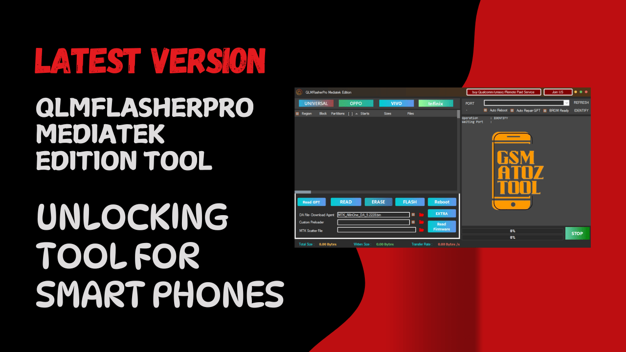 Qlmflasherpro mediatek edition tool powerful android unlocking tool