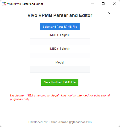 Vivo RPMB Parser and Editor Tool Download