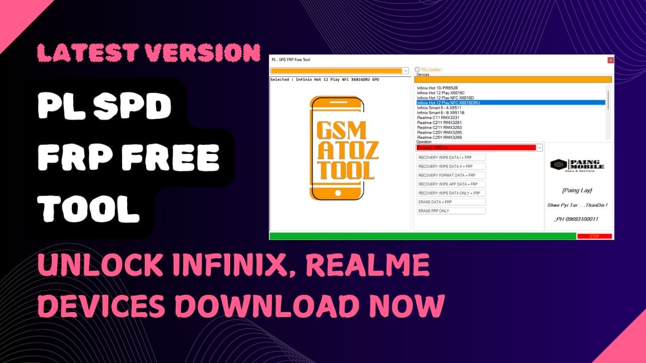 Pl spd frp free tool unlock infinix, realme devices Pl spd frp free tool unlock infinix, realme devices