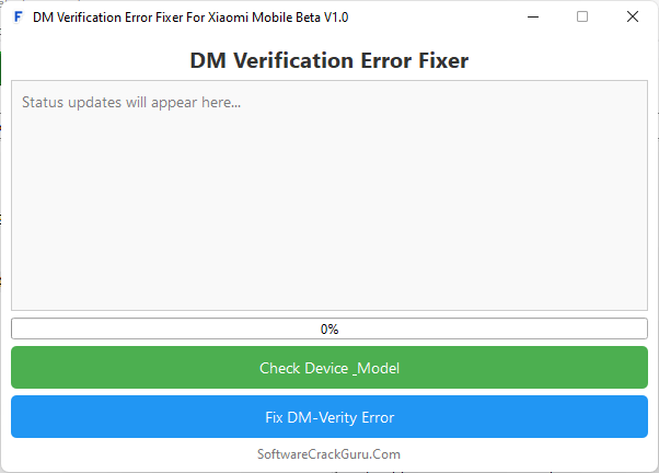 DM Verification Error Fixer Tool V1.0 For Xiaomi Mobile