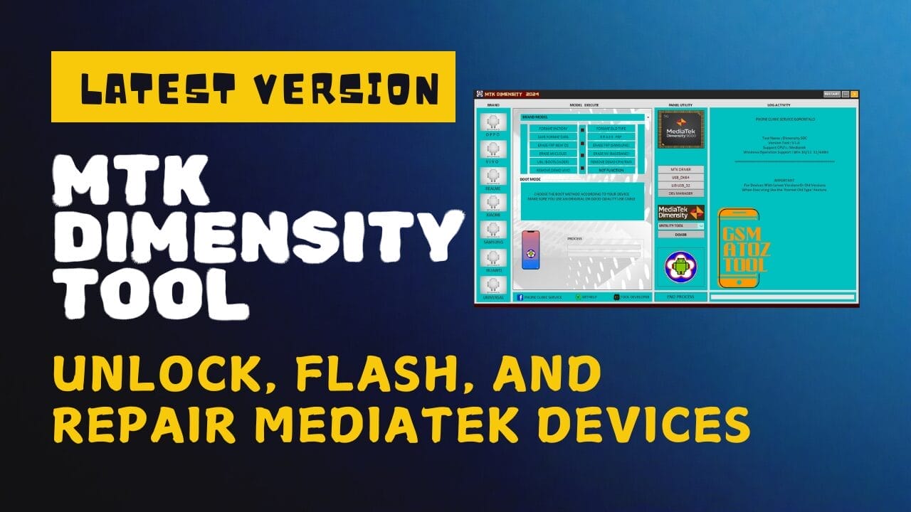 Mtk dimensity tool unlock flash and repair mediatek devices