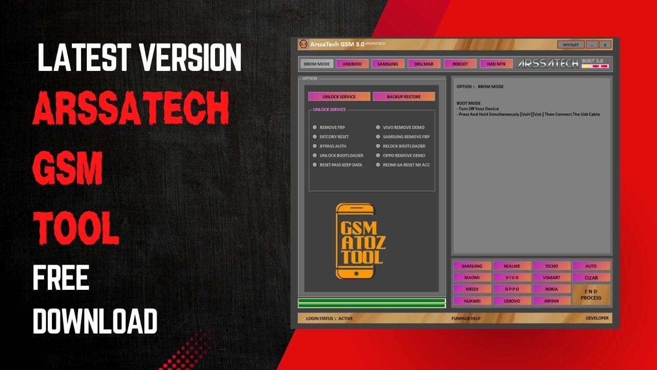 Arssatech gsm tool v3. 0 brom mode unlock service Arssatech gsm tool v3. 0 brom mode unlock service
