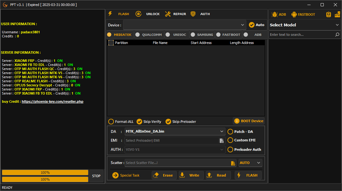 Pft - phoenix flashtool download