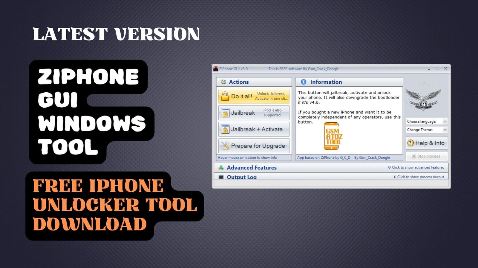Ziphone gui tool 3. 0 free iphone unlocker tool download Ziphone gui windows tool
